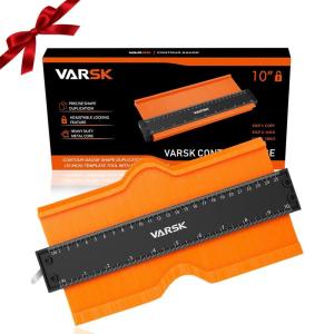 imageVARSK Contour Gauge Profile Tool with Light 510 Inch  Super Duplicator Shape and Outline Tool Gifts for Men Dad Him Cool Gadgets for Men DIY Handyman Home Improvement Measuring Woodworking Tools10 Inch