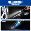 imageVARSK 4in1 Car Vacuum Cleaner High Power Tire Inflator Portable Car Vacuum with Digital Tire Pressure Gauge LCD Display and LED Light 12V DC 15FT Cord Essential Accessories for Men WomenBlack